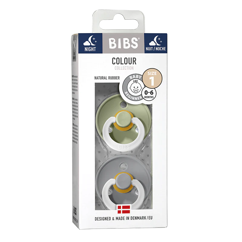 Bibs 2 pack Sage Night & Cloud Night Rubber