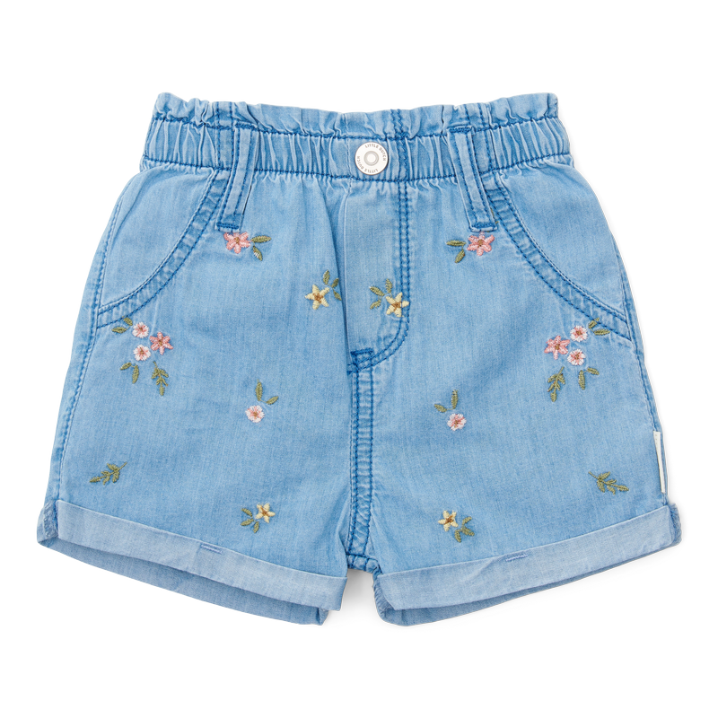 Short Denim Embroidered