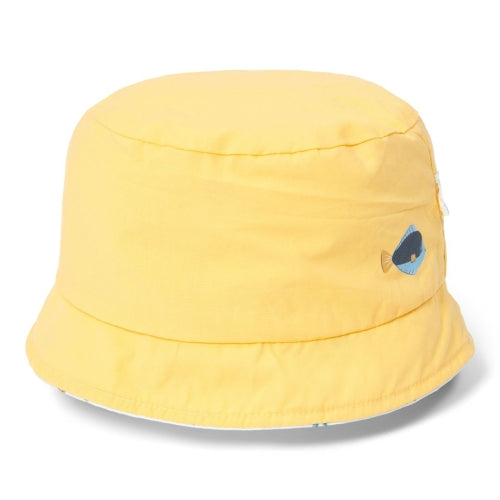 Reversible sun hat Honey Yellow / Ocean Treasures