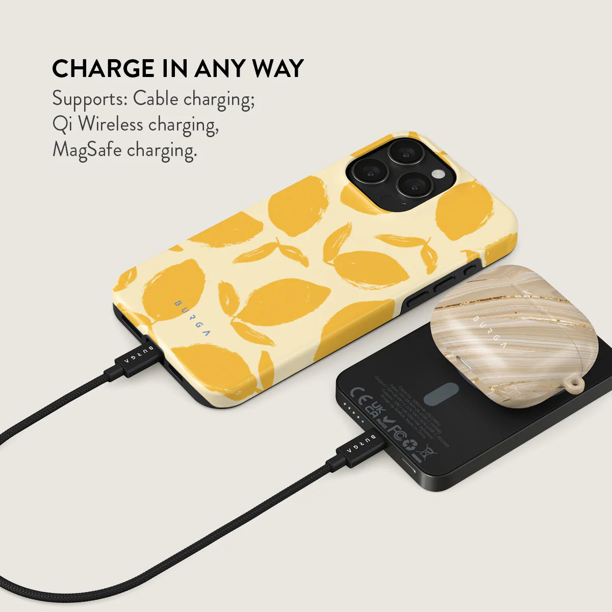 Burga Lemon Tart Magnetic Power Bank