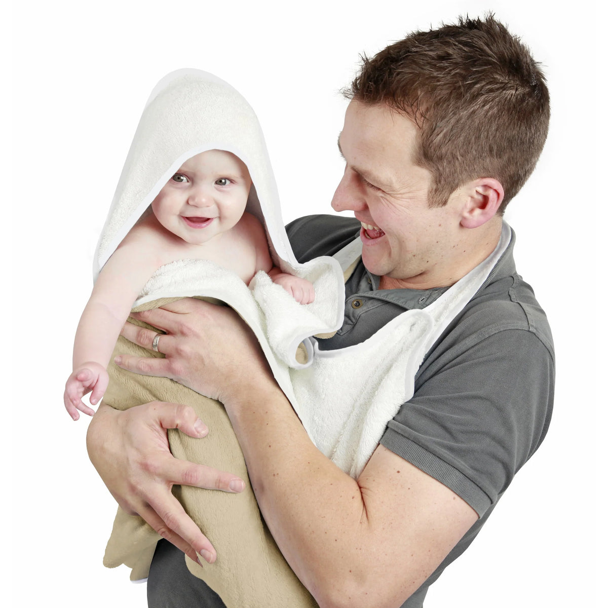 Cuddledry 'Hands-free' baby towel oatmeal