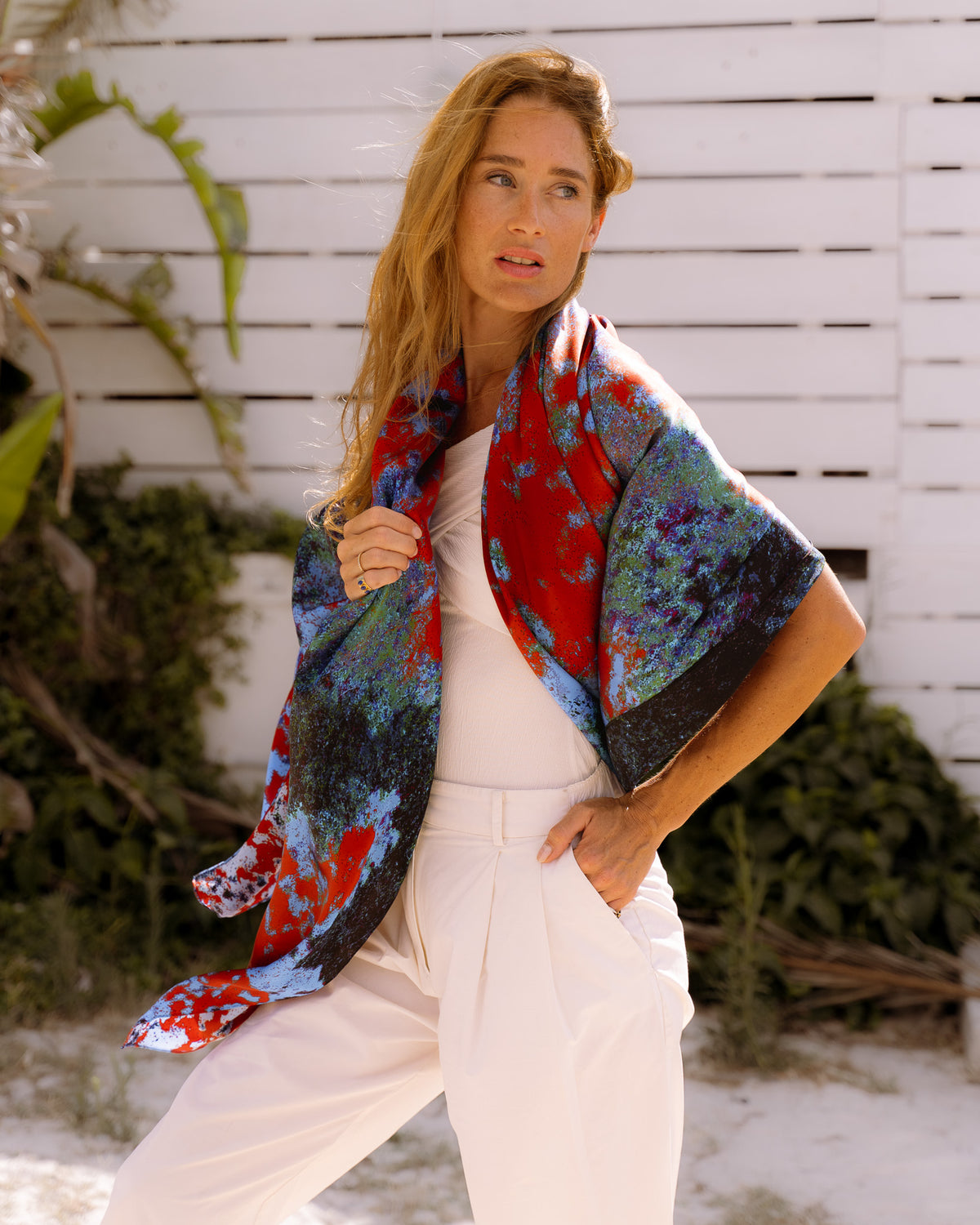 Rossa Large Silk Shawl