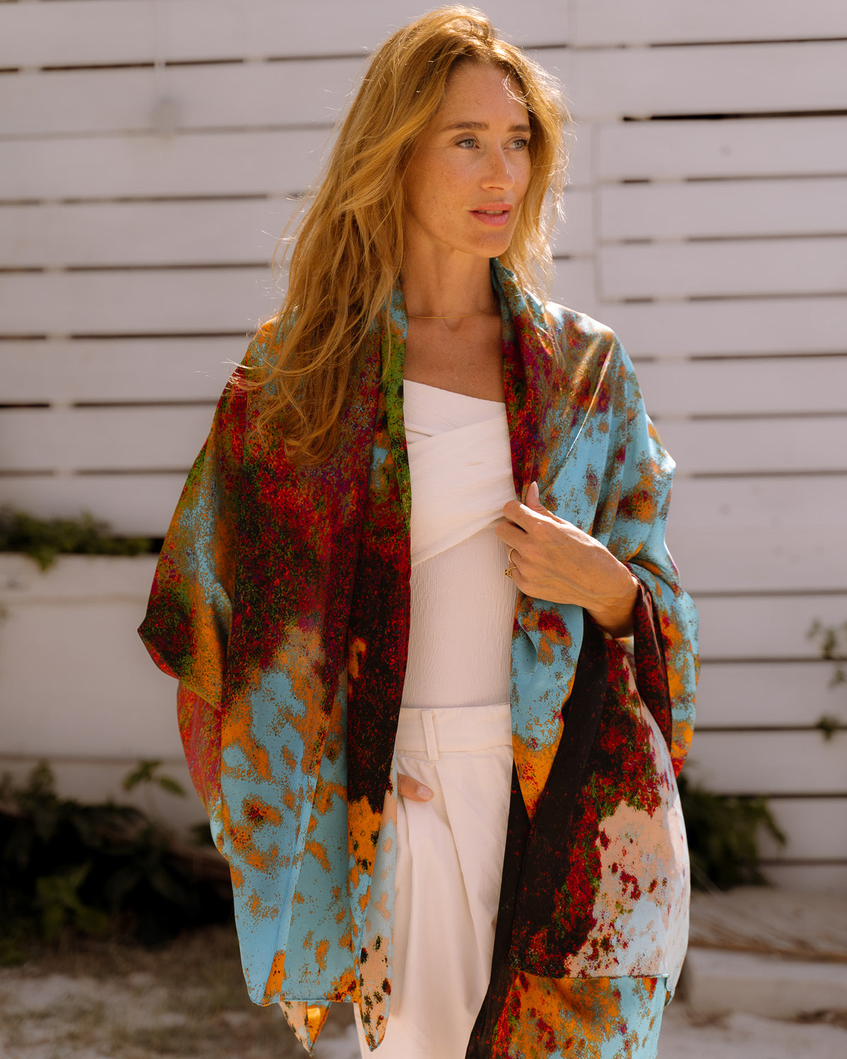 Lagune Large Silk Shawl