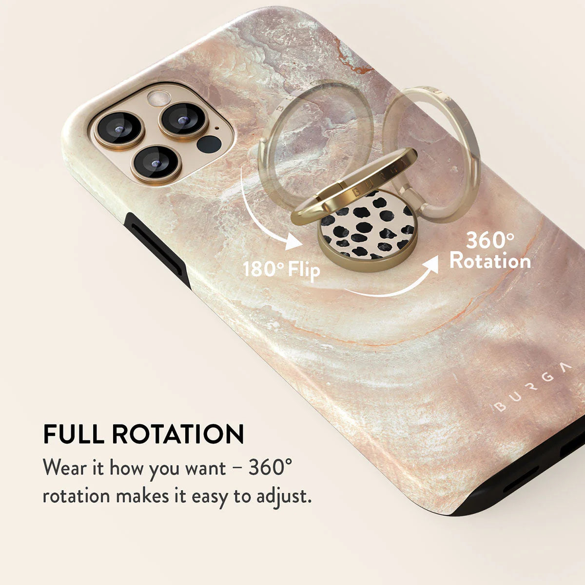Burga Almond Latte Ring Holder