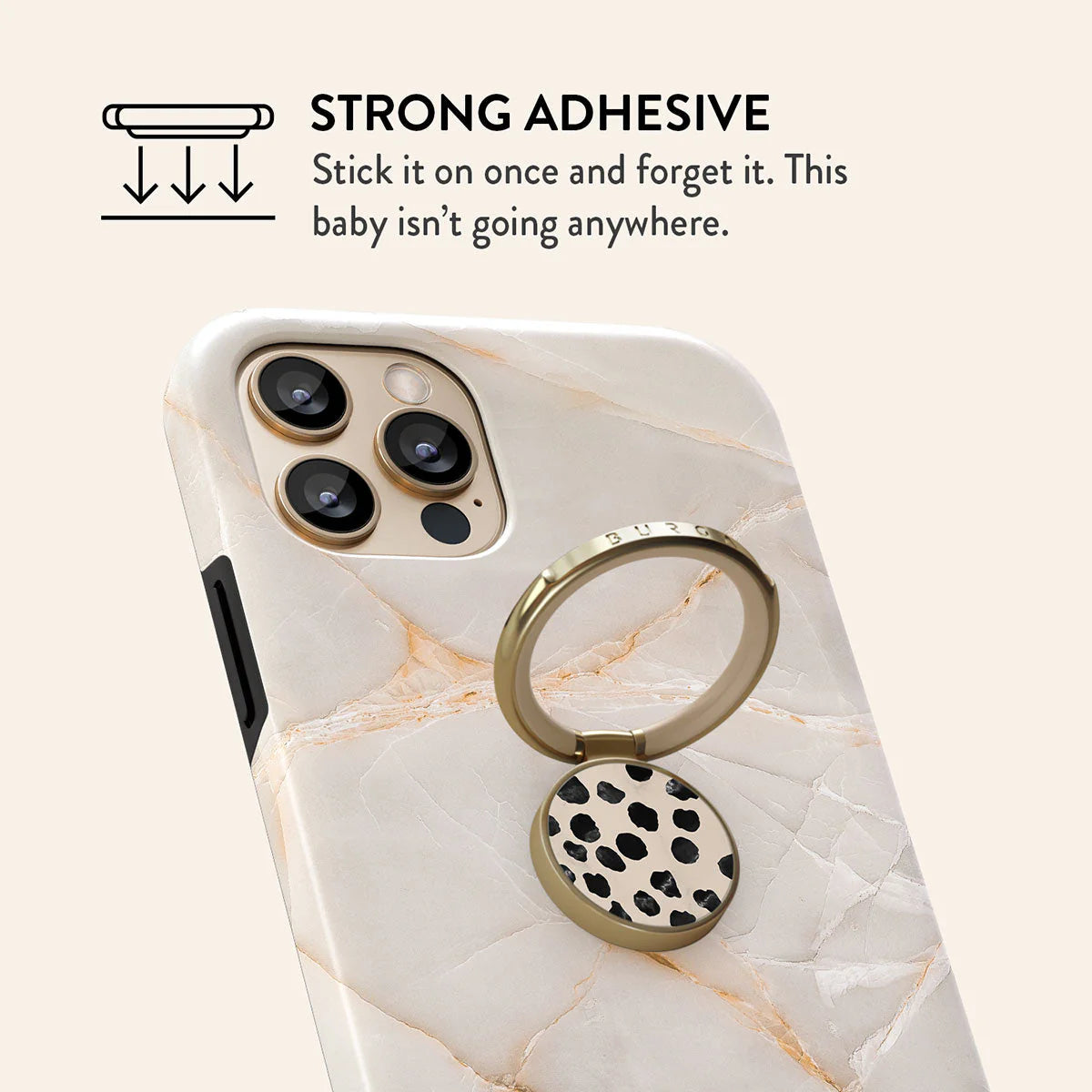 Burga Almond Latte Ring Holder