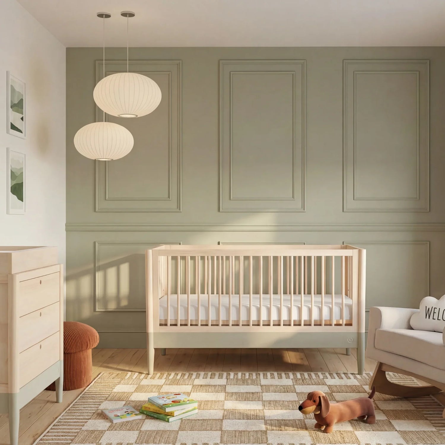 Eos Cot Bed & Dresser Room Set | Natural Ash