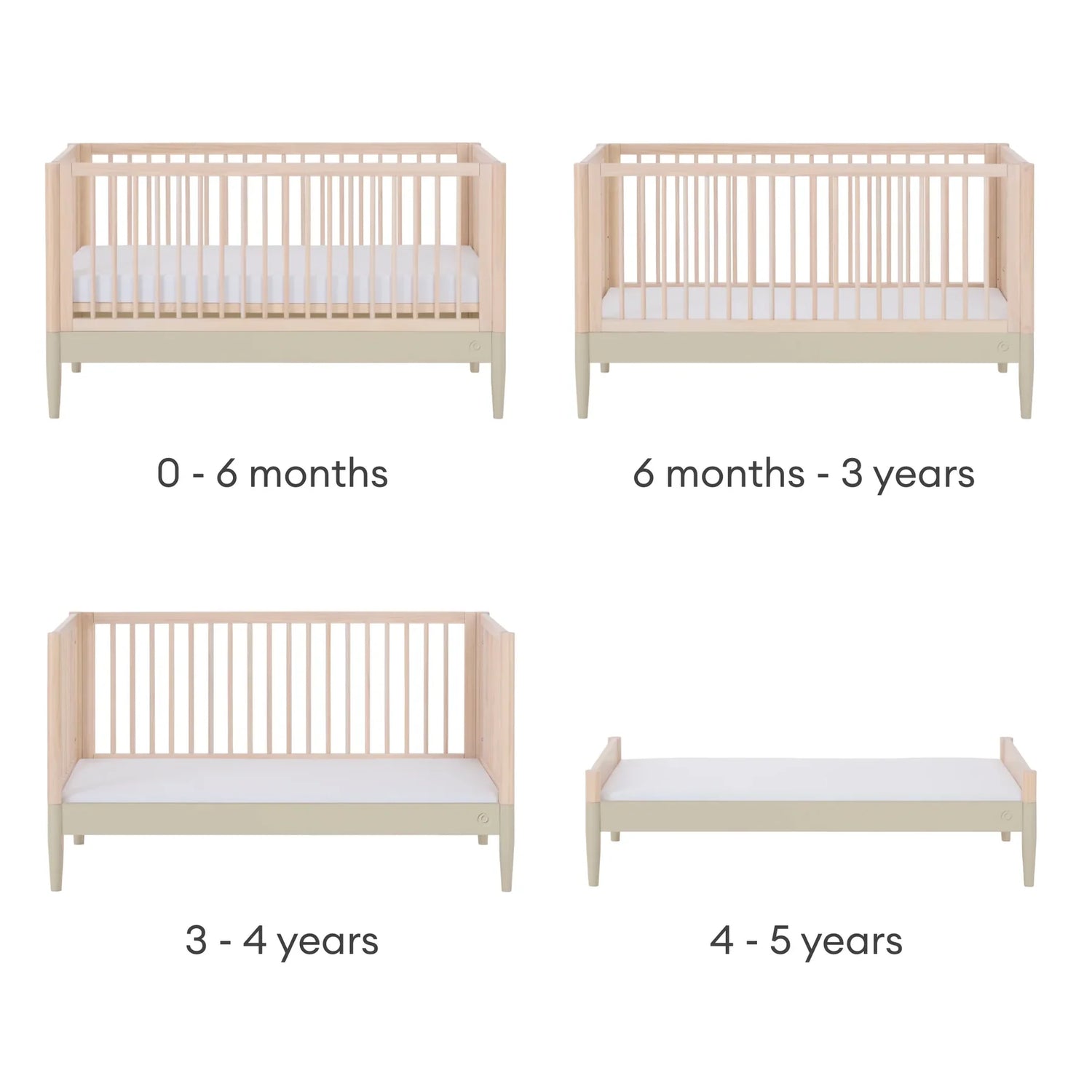 Eos Cot Bed & Dresser Room Set | Natural Ash