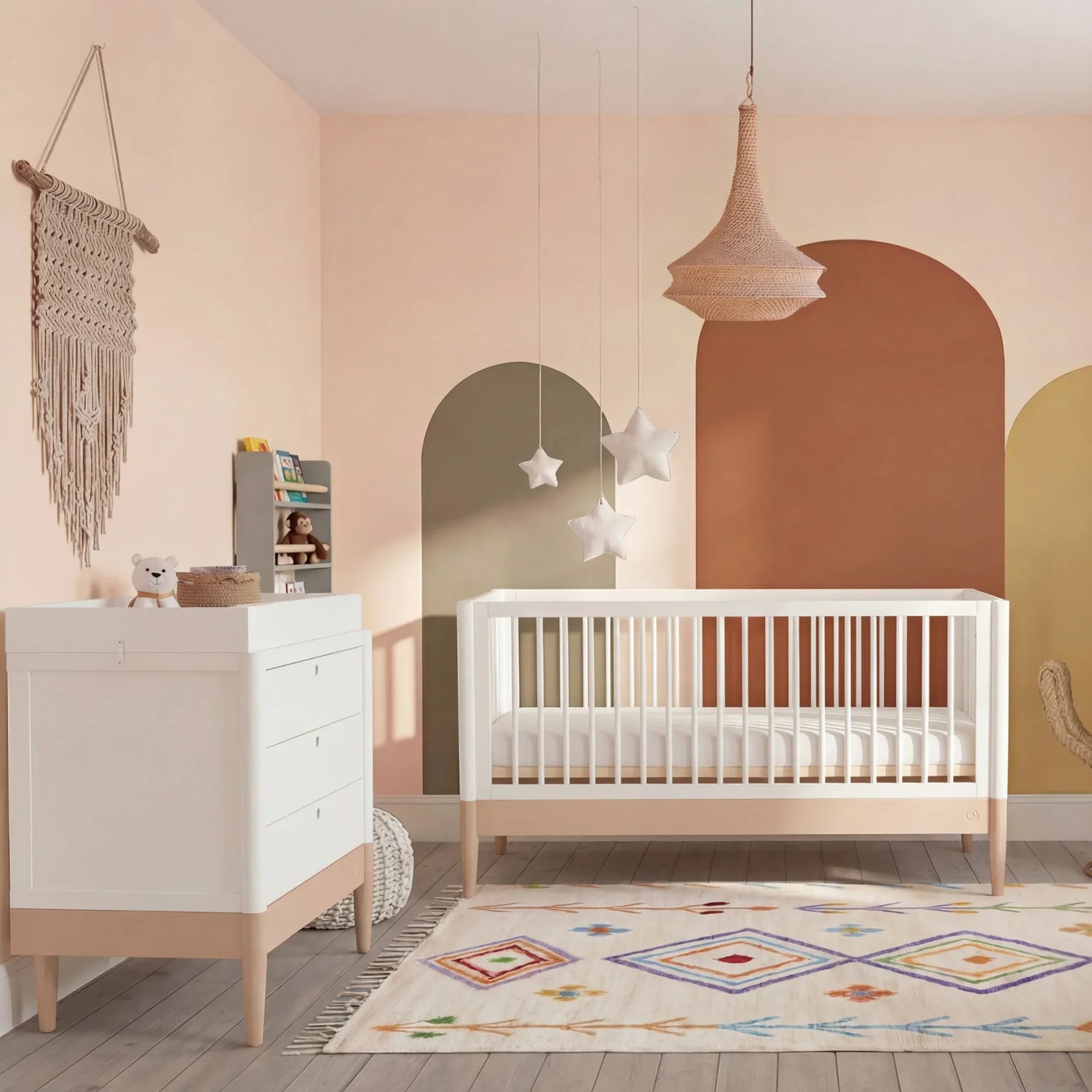 Eos Cot Bed & Dresser Room Set | White