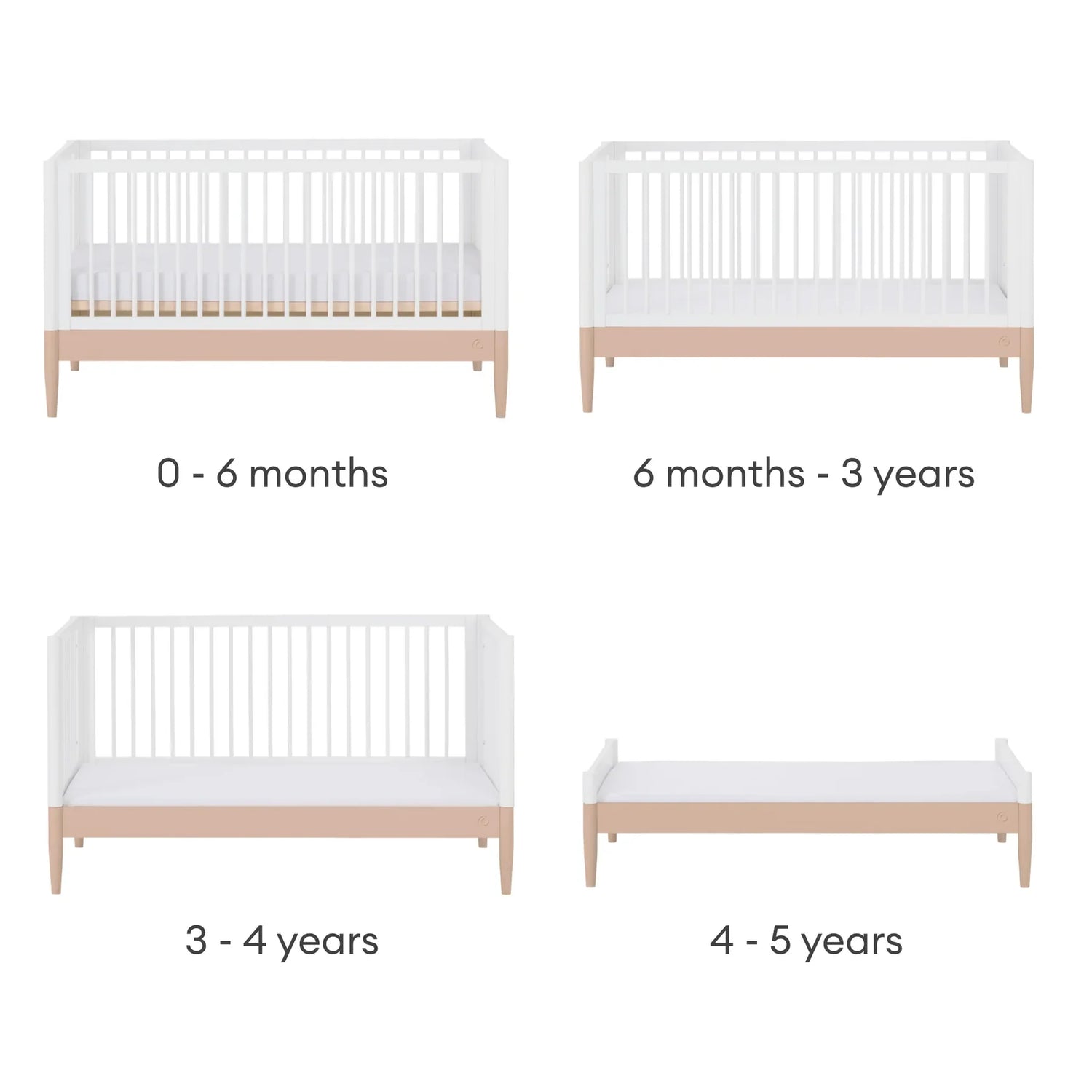 Eos Cot Bed & Dresser Room Set | White