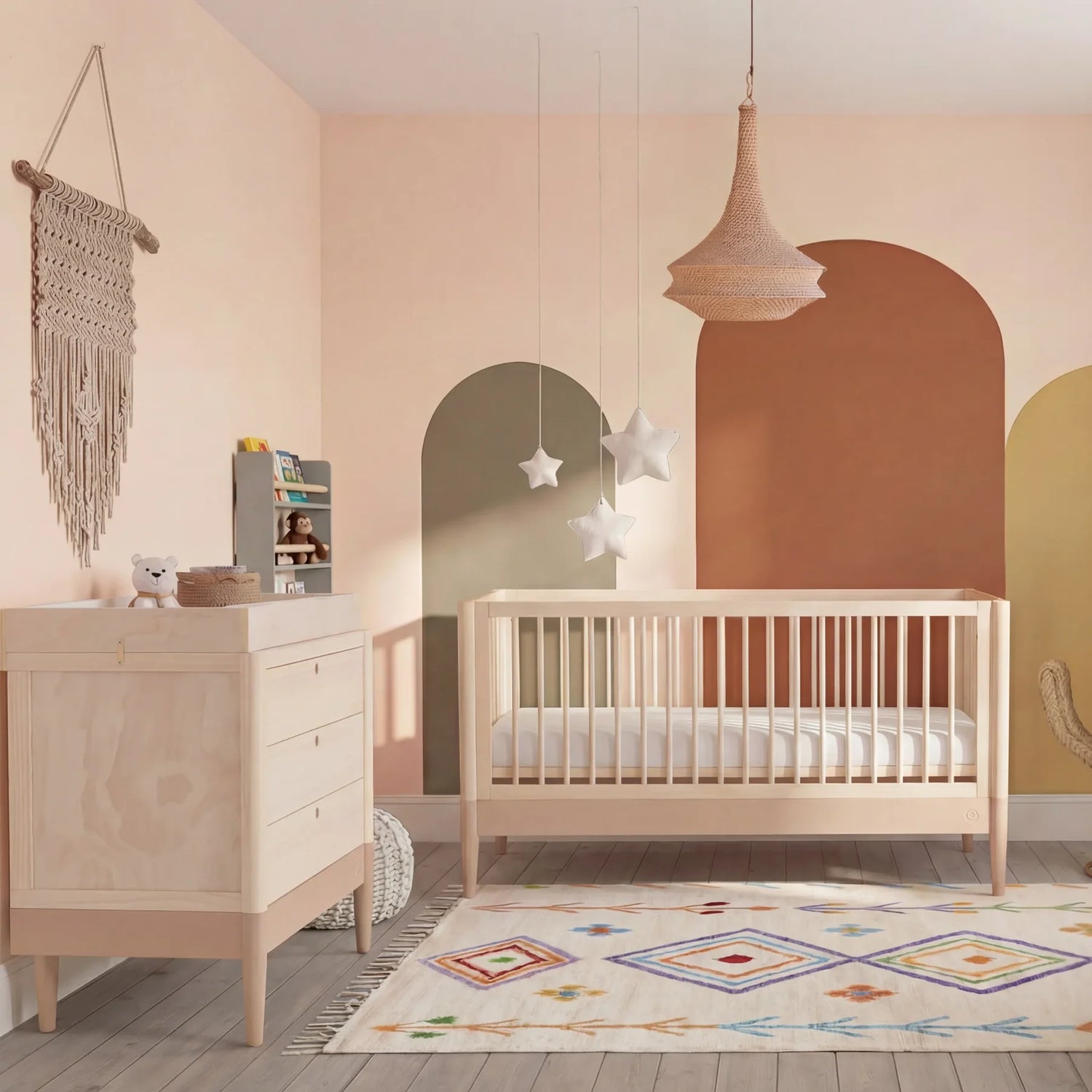 Eos Cot Bed & Dresser Room Set | Natural Ash