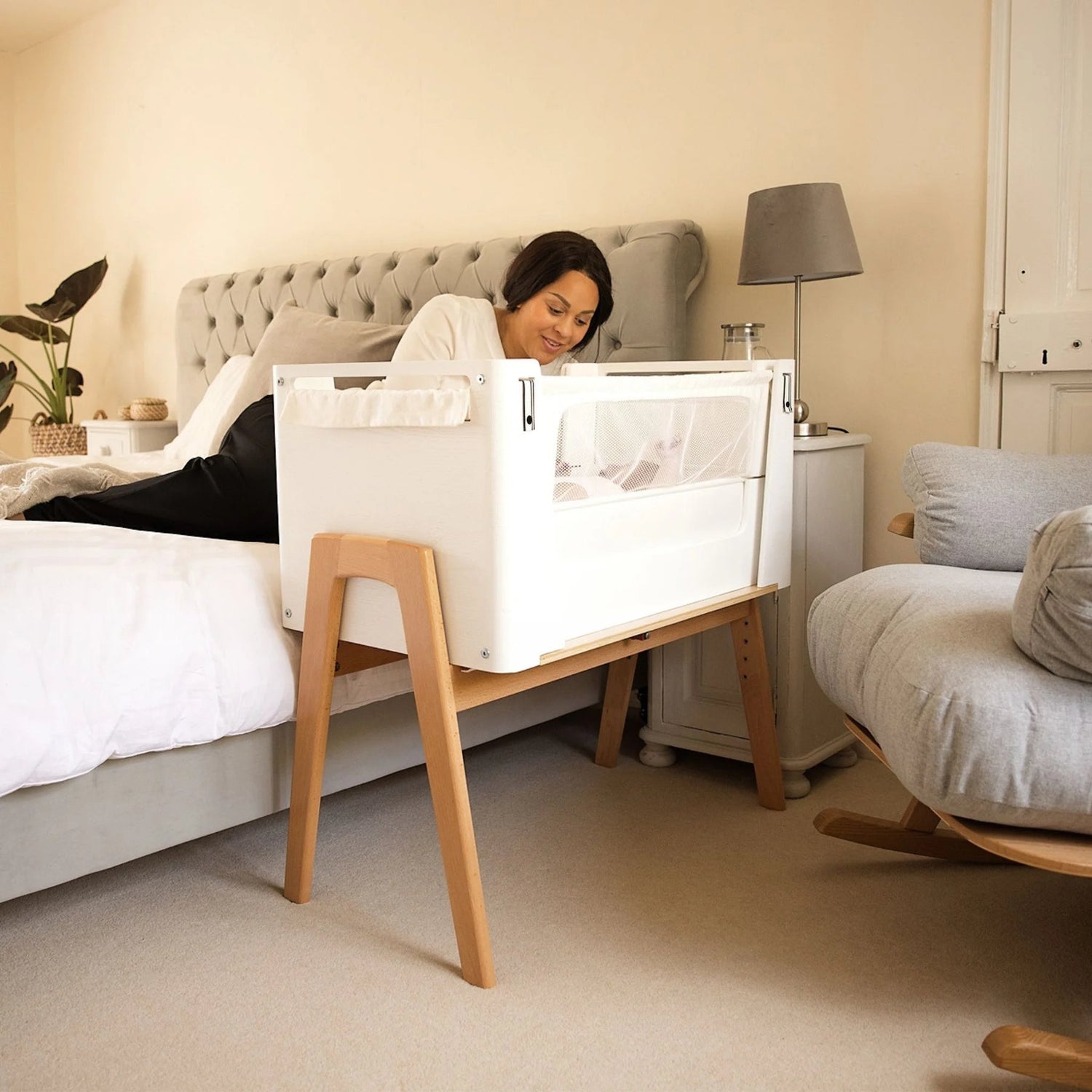Hera Bedside Crib with Mattress