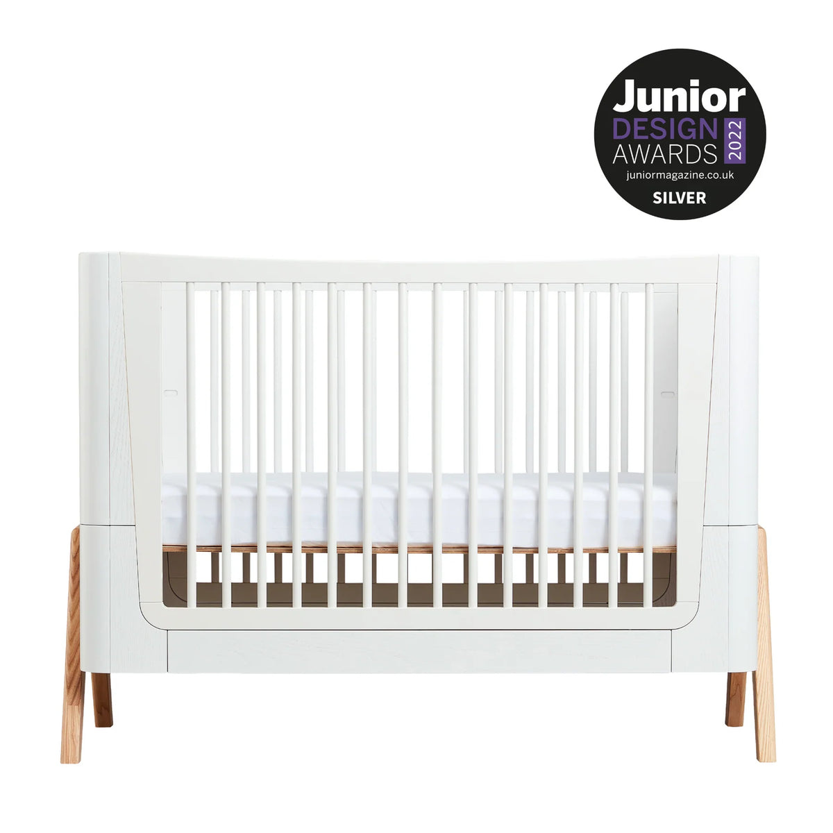 Hera Convertible Cot Bed Scandi White & Natural