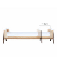 Hera Junior Bed Extension with Mattress (Natural/Walnut)
