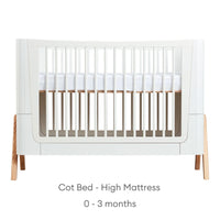 Hera Convertible Cot Bed Natural & Walnut