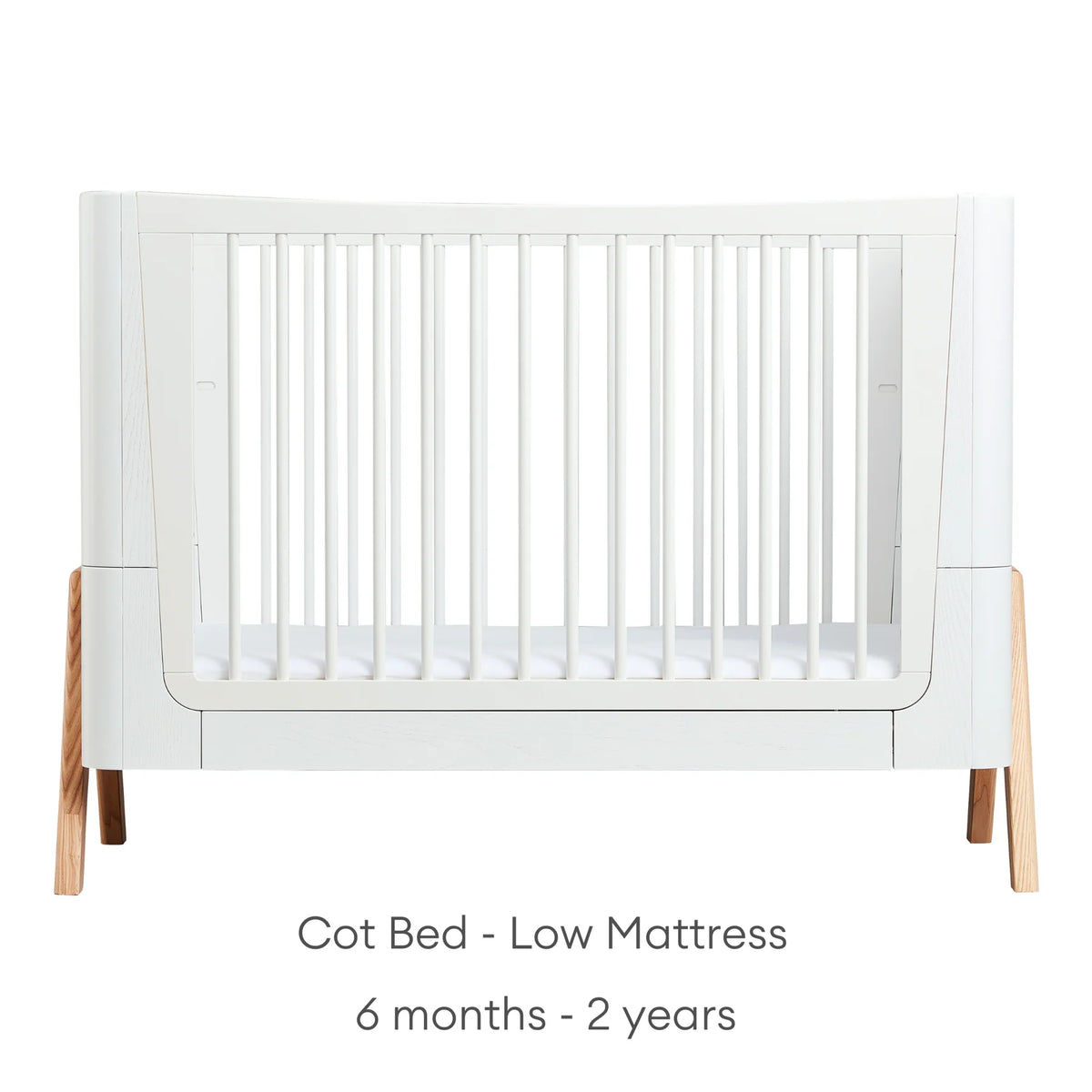 Hera Convertible Cot Bed Natural & Walnut
