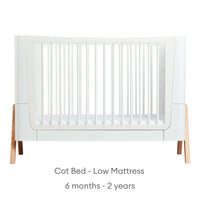 Hera Convertible Cot Bed Natural & Walnut
