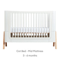 Hera Convertible Cot Bed Natural & Walnut