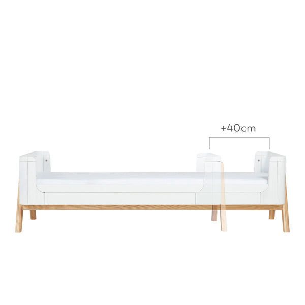Hera Junior Bed Extension with Mattress (Scandi White)