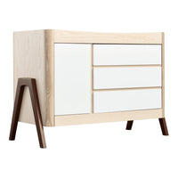 Hera 2 Piece Set - Cot & Dresser - Natural/Walnut