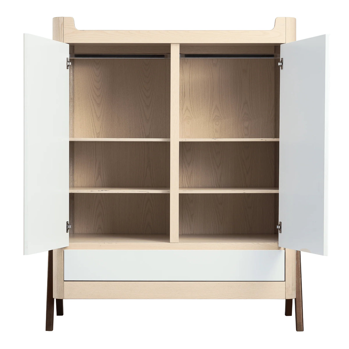 Hera Wardrobe Natural & Walnut