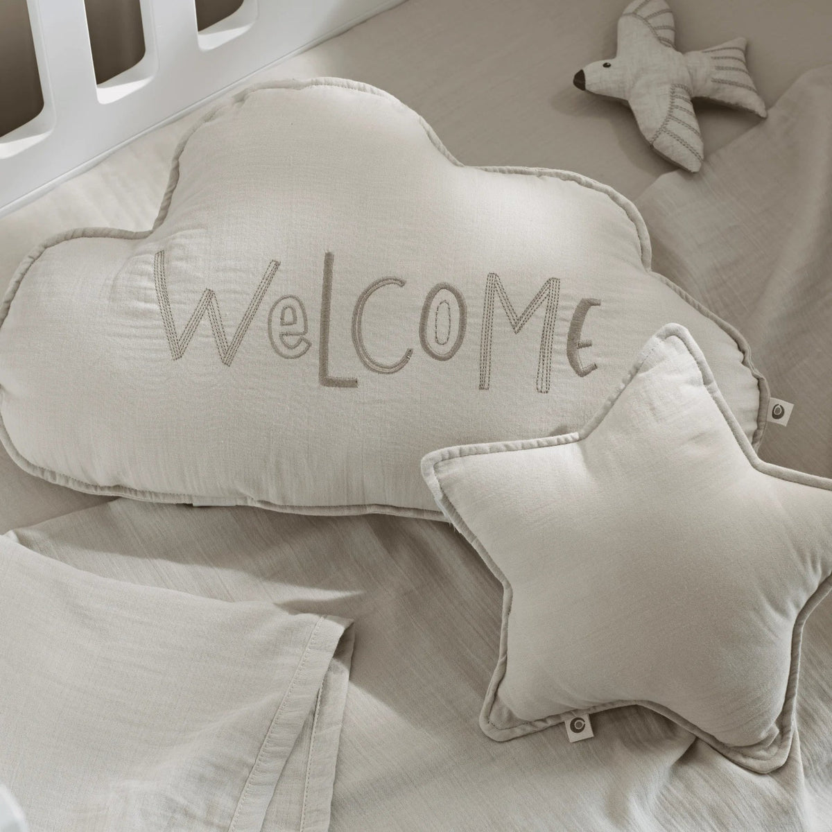 Maia Muslin Decorative Pillow Set