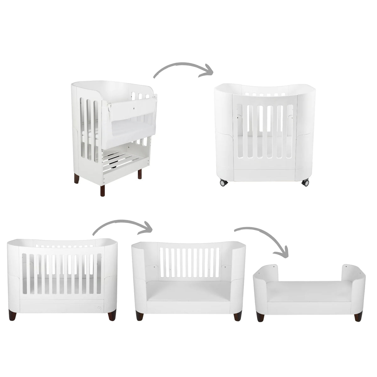 Serena All-in-One Set - White/Walnut