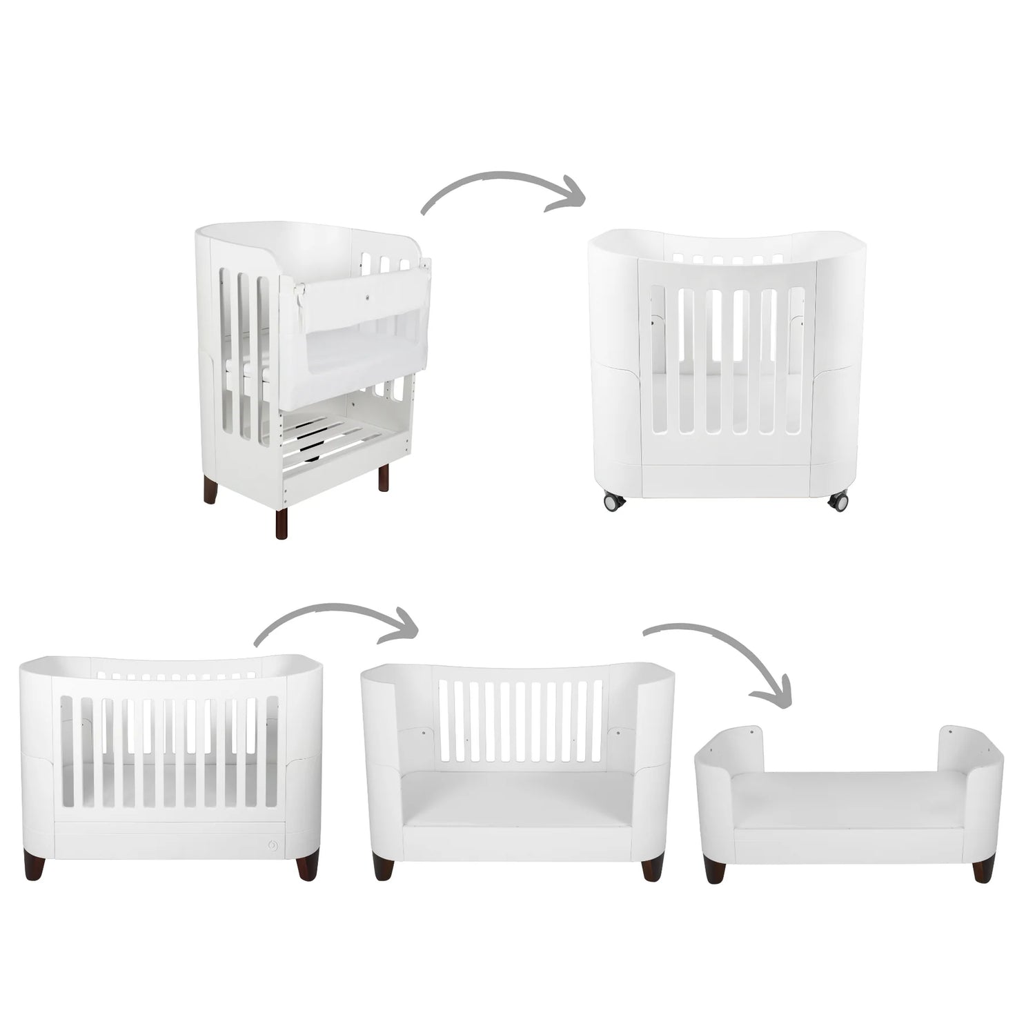 Serena All-in-One Set - White/Walnut