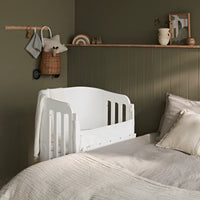 Serena Fitted Sheets Bedside Crib White - 2 pack