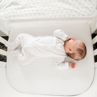 Serena Fitted Sheets Bedside Crib White - 2 pack
