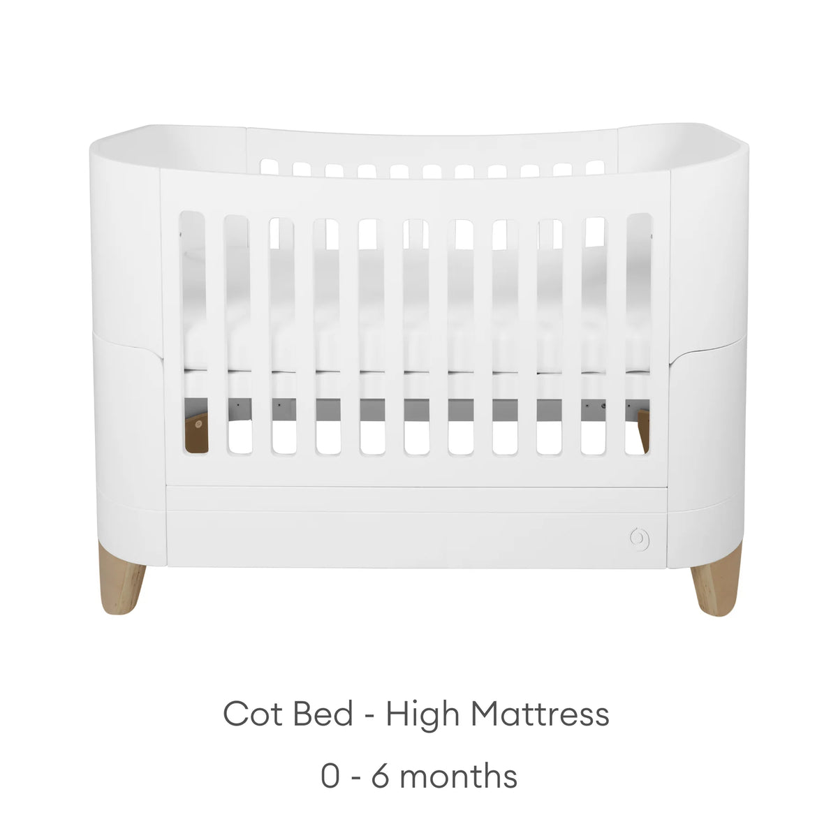 Serena Convertible Cot Bed Scandi White/Natural