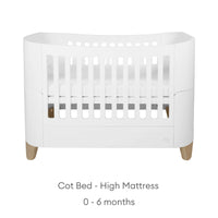Serena Convertible Cot Bed Scandi White/Natural