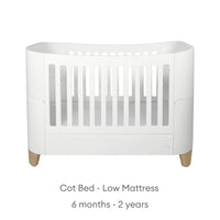 Serena Convertible Cot Bed Scandi White/Natural