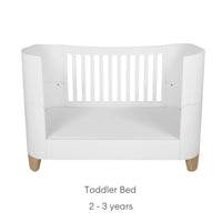 Serena Convertible Cot Bed Scandi White/Natural