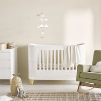 Serena Convertible Cot Bed Scandi White/Natural