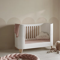 Serena Cot Bed Fitted Sheets White - 2 pack