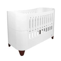 Serena Convertible Cot Bed White/Walnut