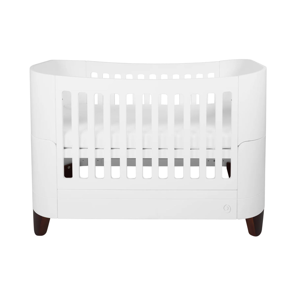 Serena Convertible Cot Bed White/Walnut