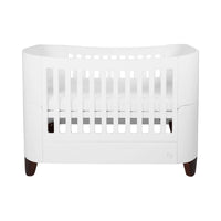 Serena Convertible Cot Bed White/Walnut