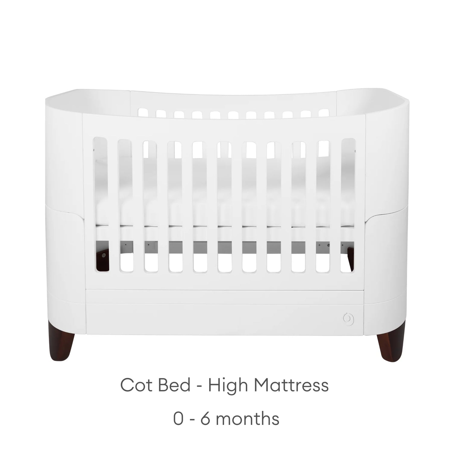 Serena Convertible Cot Bed White/Walnut