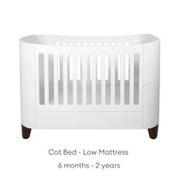 Serena Convertible Cot Bed White/Walnut