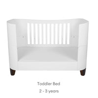Serena Convertible Cot Bed White/Walnut