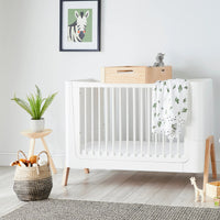 Hera Convertible Cot Bed Scandi White & Natural