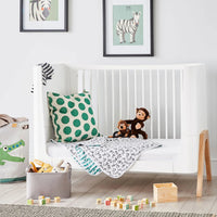 Hera Convertible Cot Bed Scandi White & Natural