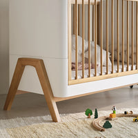 Gaia Hera 'Studio Edit' Two Piece Set (Cot & Dresser) - White/Oak