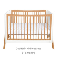 Gaia Hera 'Studio Edit' Two Piece Set (Cot & Dresser) - White/Oak