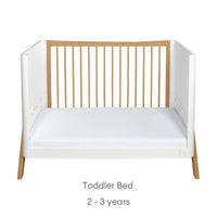 Gaia Hera 'Studio Edit' Two Piece Set (Cot & Dresser) - White/Oak