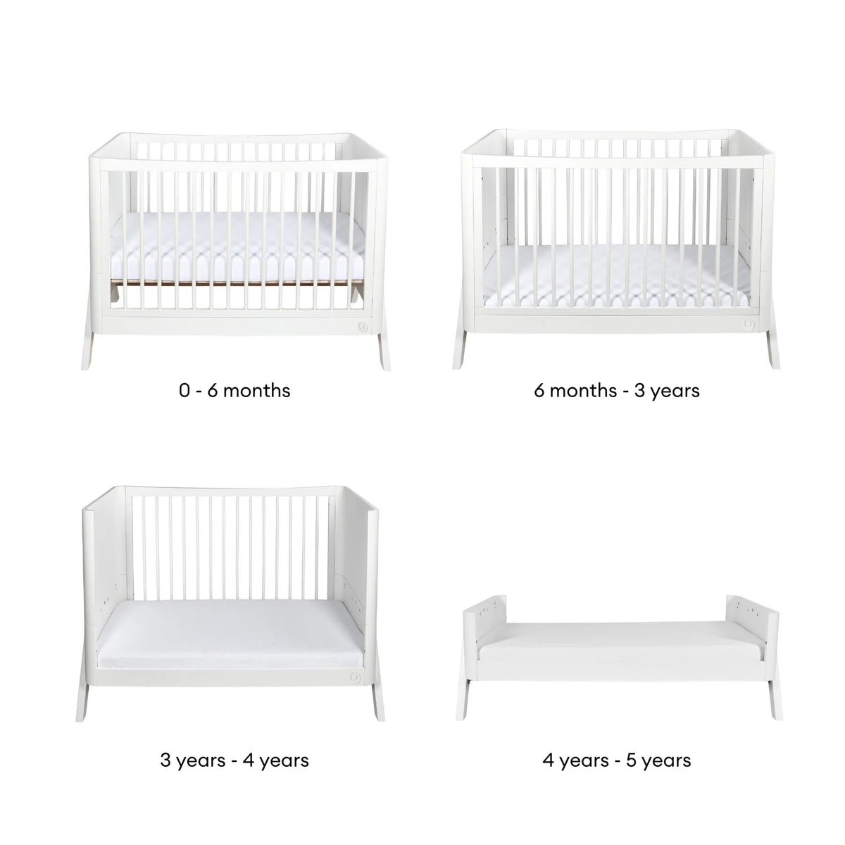 Gaia Hera 'Studio Edit' Two Piece Set (Cot & Dresser) - White/White