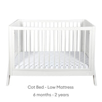 Gaia Hera 'Studio Edit' Two Piece Set (Cot & Dresser) - White/White