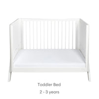 Gaia Hera 'Studio Edit' Two Piece Set (Cot & Dresser) - White/White