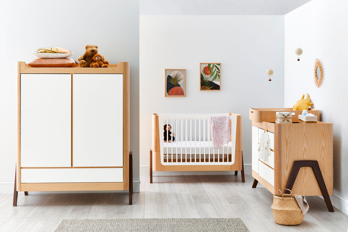 Hera Wardrobe Natural & Walnut
